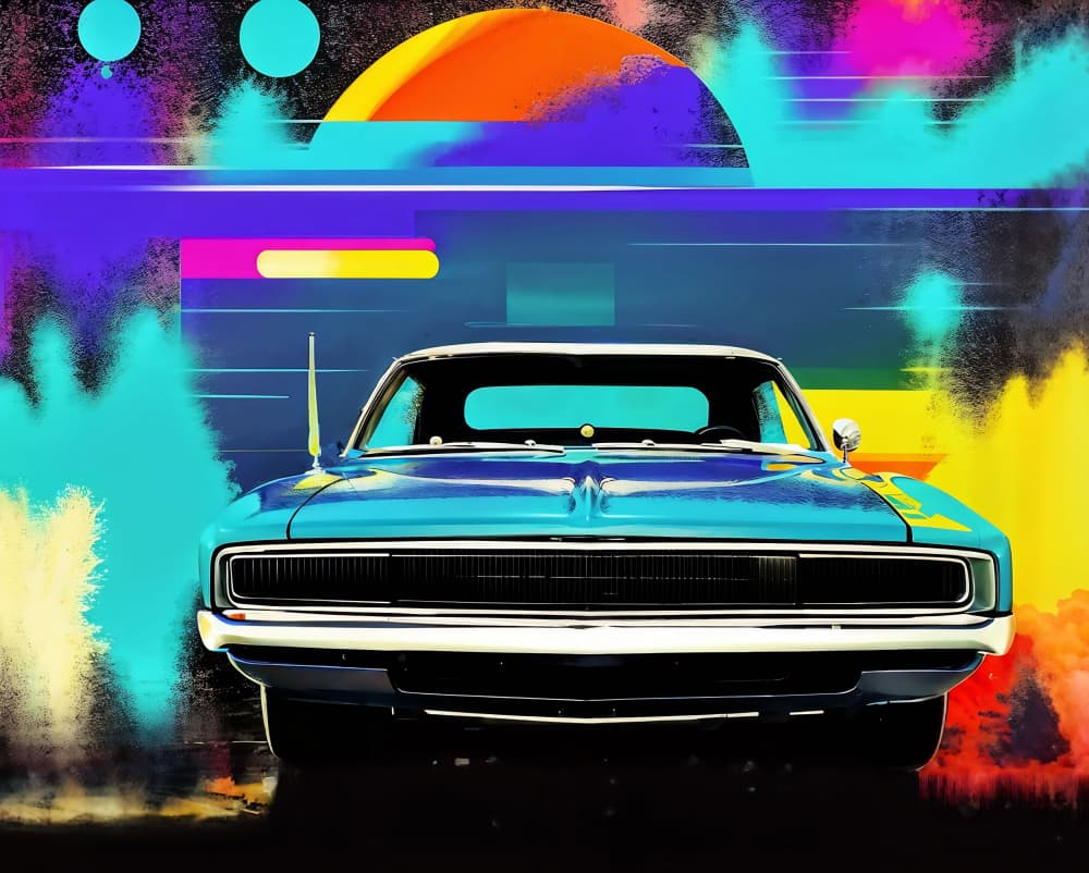 Classic Car Pop Art by Cicero Spin — canvas wall art