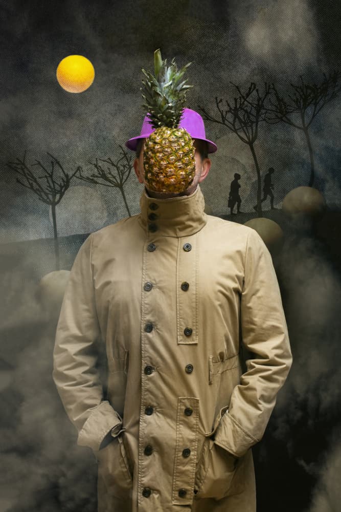 Surreal Pineapple Man by Brig Barkow — canvas wall art