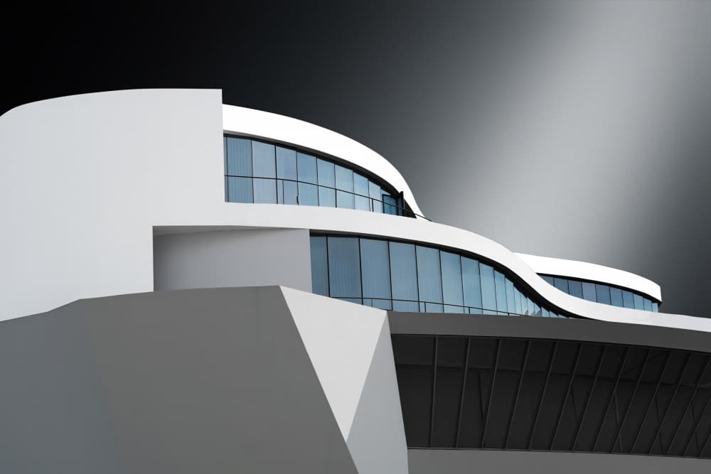 Flowing Modern Architecture by Jorge Pimenta — canvas wall art