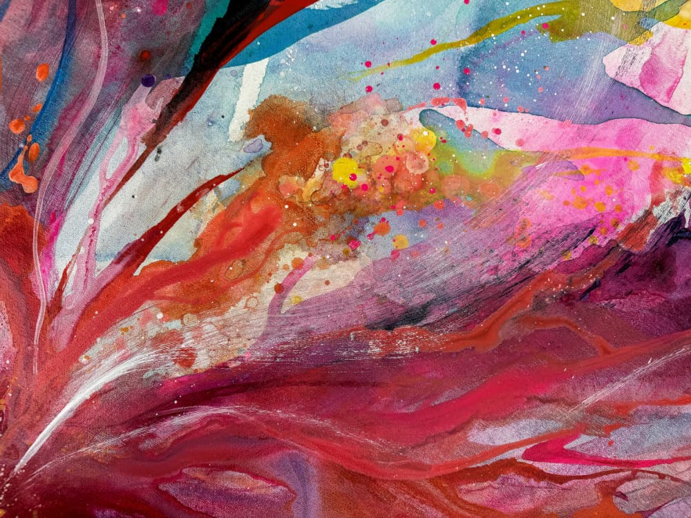 Vibrant Abstract Flow by Anna Viklund — canvas wall art