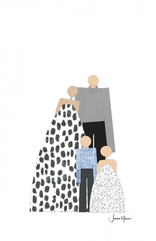 Abstract Family Portrait by Jemma Morris — canvas wall art