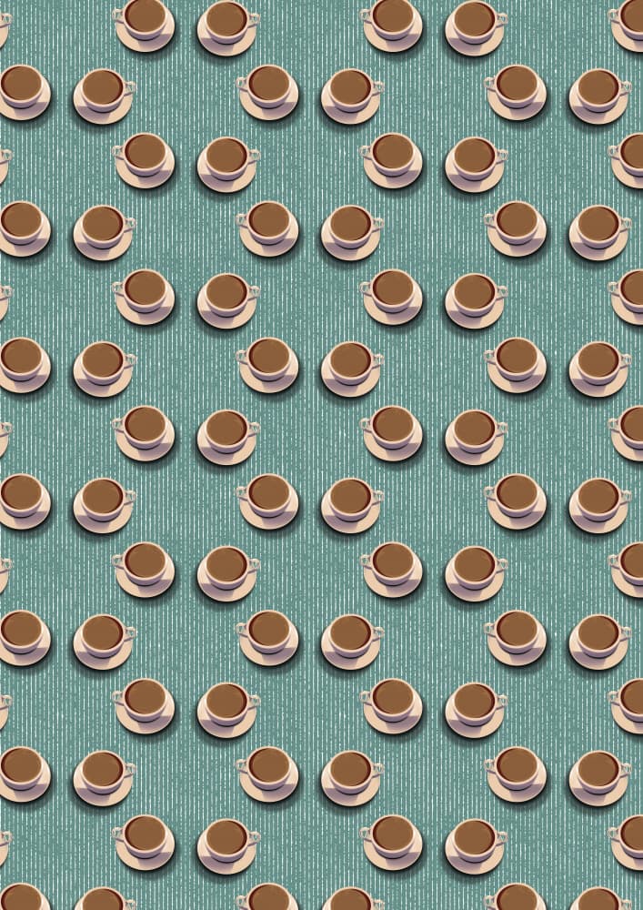 Morning Coffee Pattern by Nicholas — canvas wall art