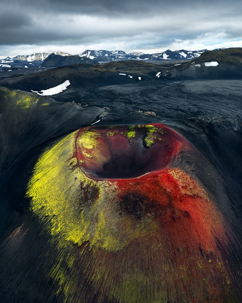 Colorful Volcanic Crater by Daniel Gastager — canvas wall art