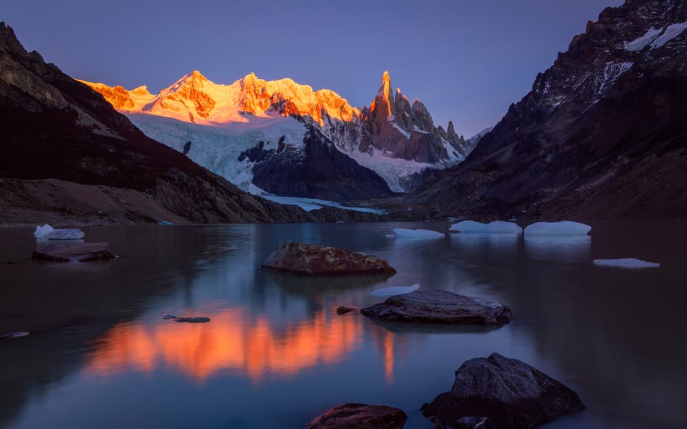 Golden Peak Reflections by John J. Chen — canvas wall art