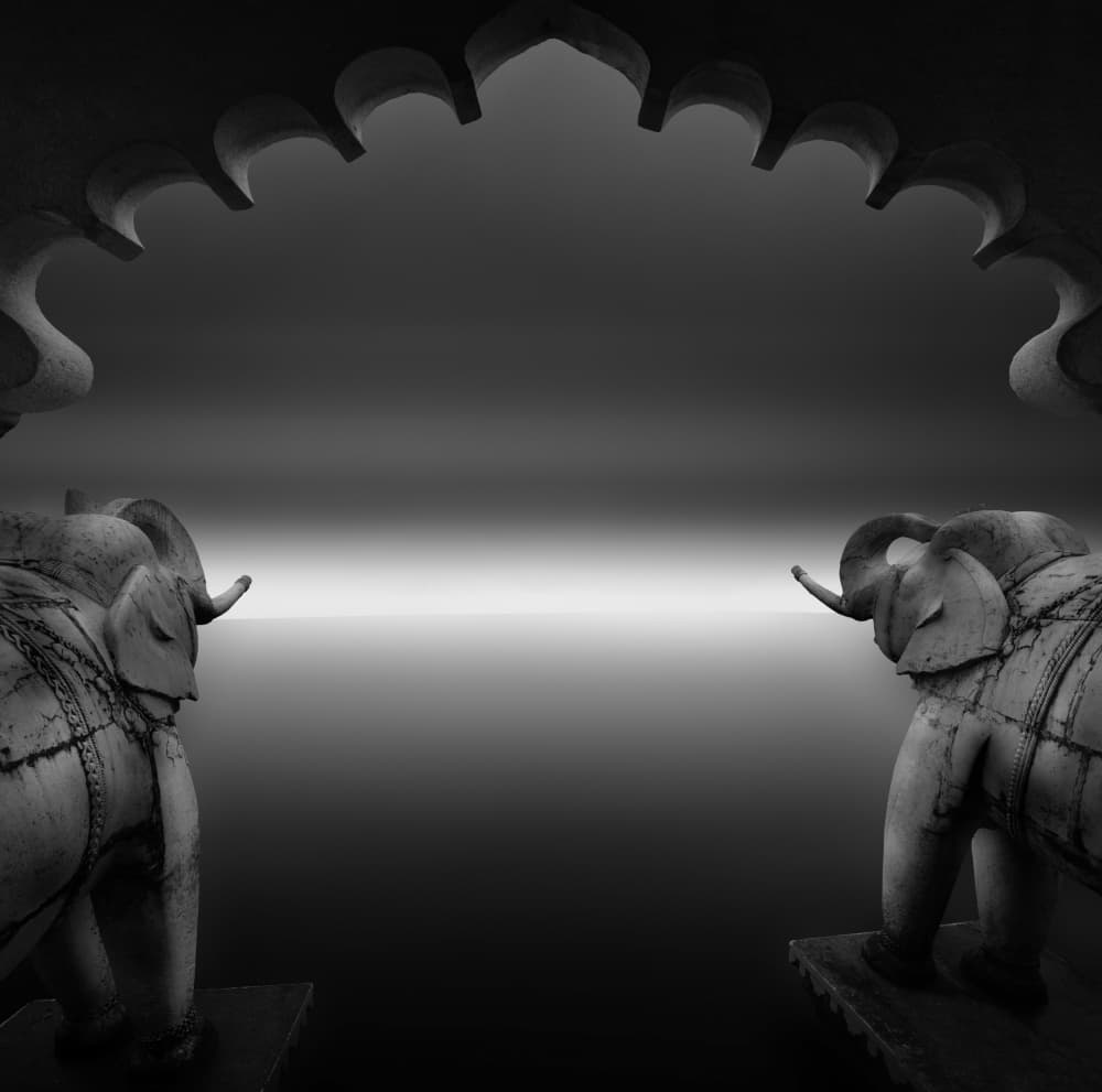 Majestic Elephant Archway by Jobin Mathew — canvas wall art