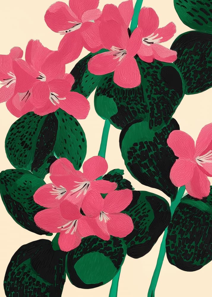 Vibrant Pink Blooms by Flow Line — canvas wall art