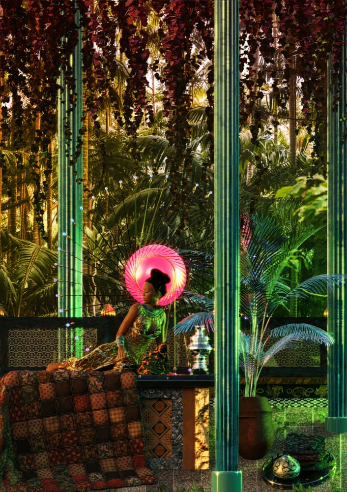Enchanted Jungle Woman by CosmoZach — canvas wall art
