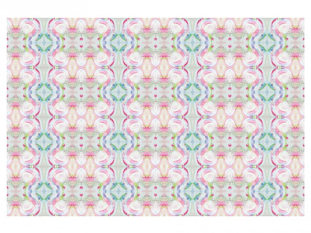 Watercolor Ogee Garden Repeat Pattern02 by Breanna Megan Studio — canvas wall art
