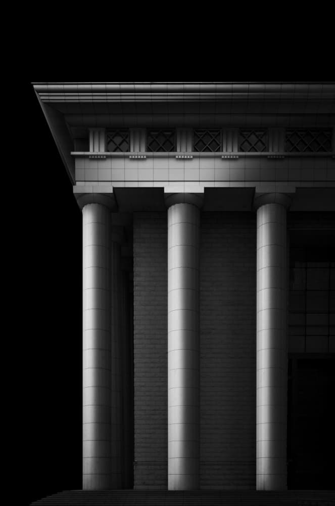Grand Architectural Columns by Yujie Zhang — canvas wall art