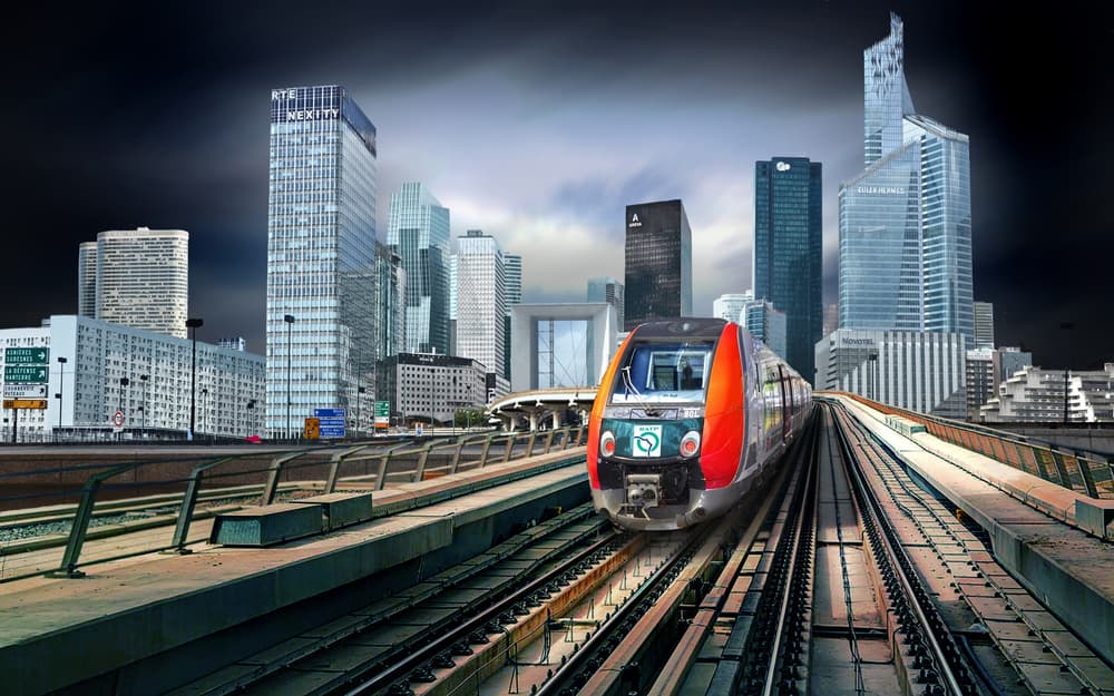 Modern City Express by Pierre Bacus — canvas wall art