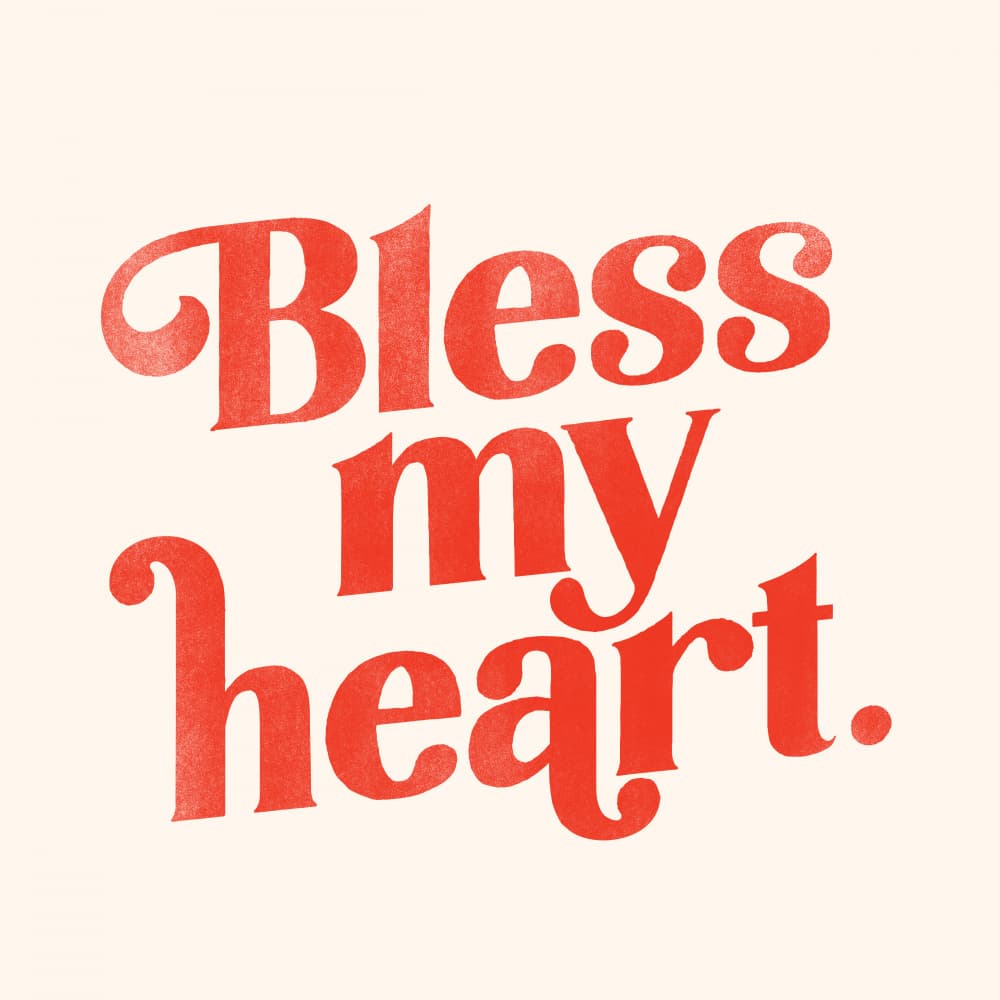 Blessmyheart W Background by The Whiskey Ginger — canvas wall art