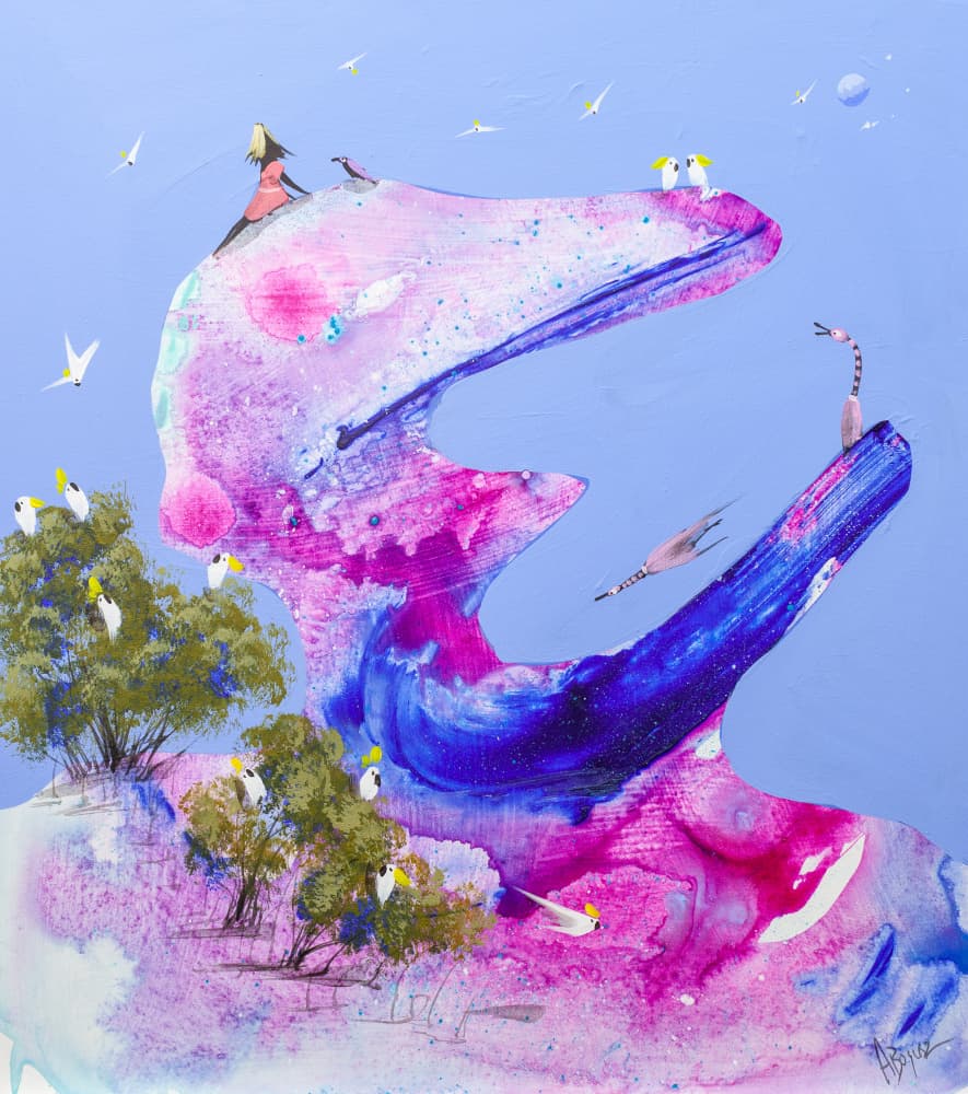 Whimsical Dreamscape Birds by Adam Bogusz — canvas wall art