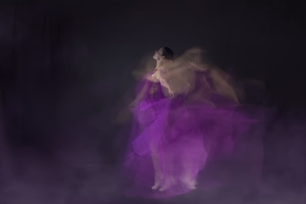 Ethereal Purple Dancer by Sharon Levy — canvas wall art