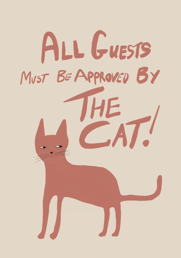 Sassy Cat Guest Rules by Sharyn Bursic — canvas wall art
