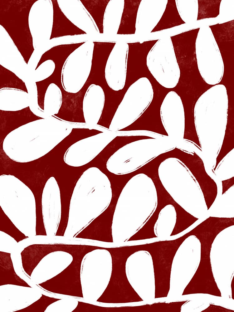 Crimson Vines by Treechild — canvas wall art