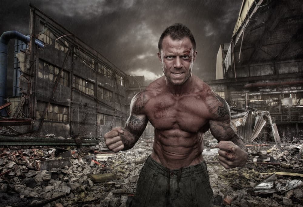 Apocalyptic Strongman by John Andre Aasen — canvas wall art
