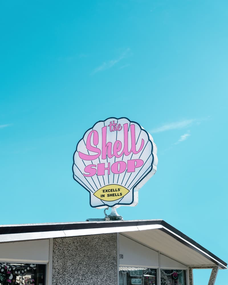 Shell Shop Vintage Sign by Tom Windeknecht — canvas wall art