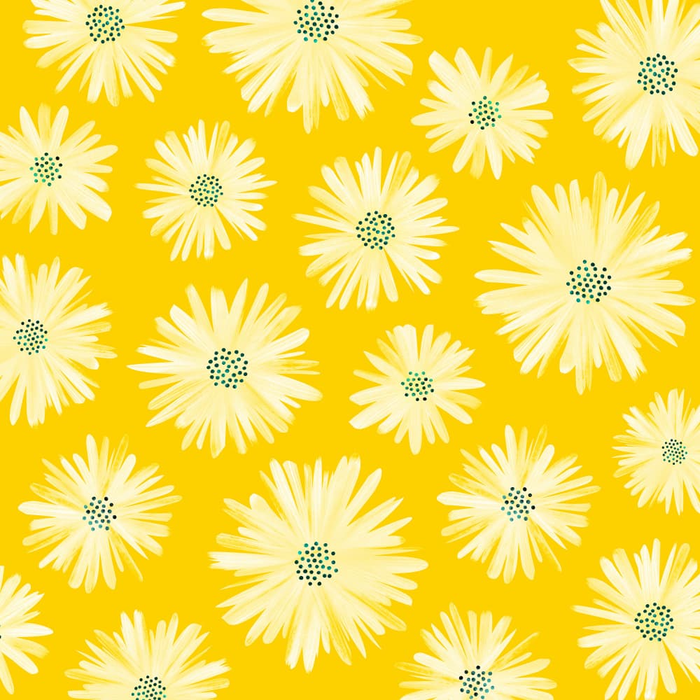 Daisies Pattern by Kristian Gallagher — canvas wall art