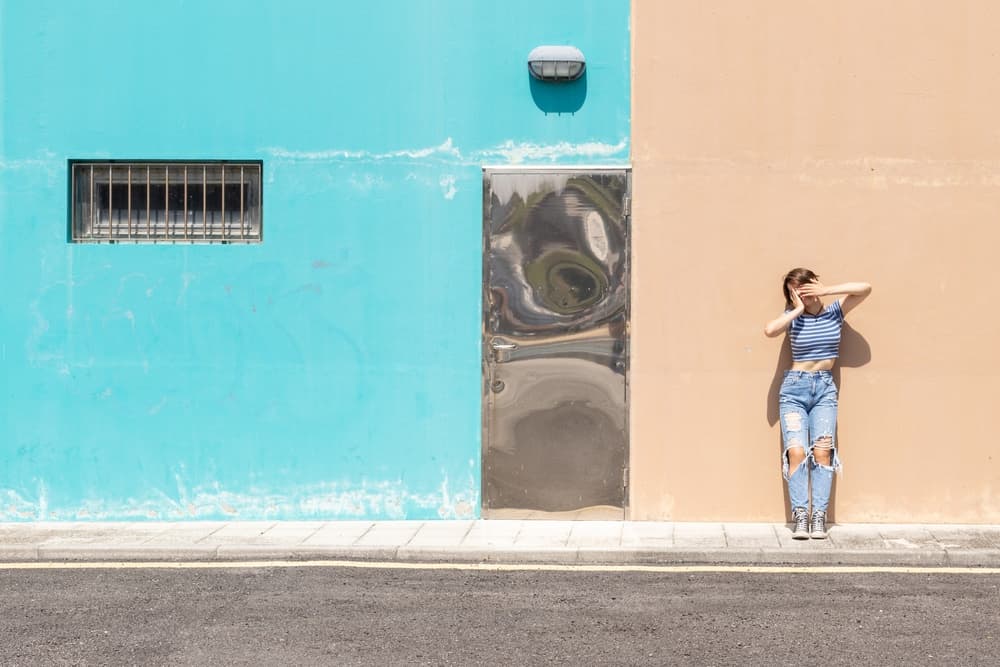 Girl Bright Urban Wall by Bego Amare — canvas wall art