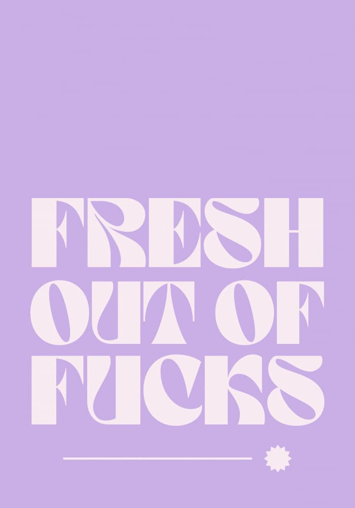 Zero Fucks Given by Athene Fritsch — canvas wall art