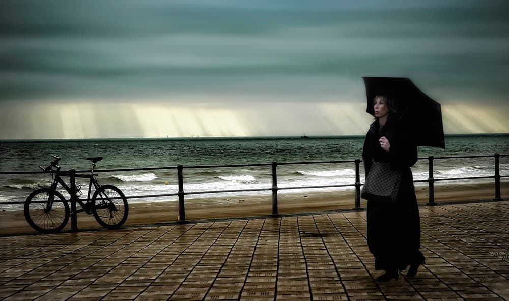Stormy Sea Light Rays by Yvette Depaepe — canvas wall art