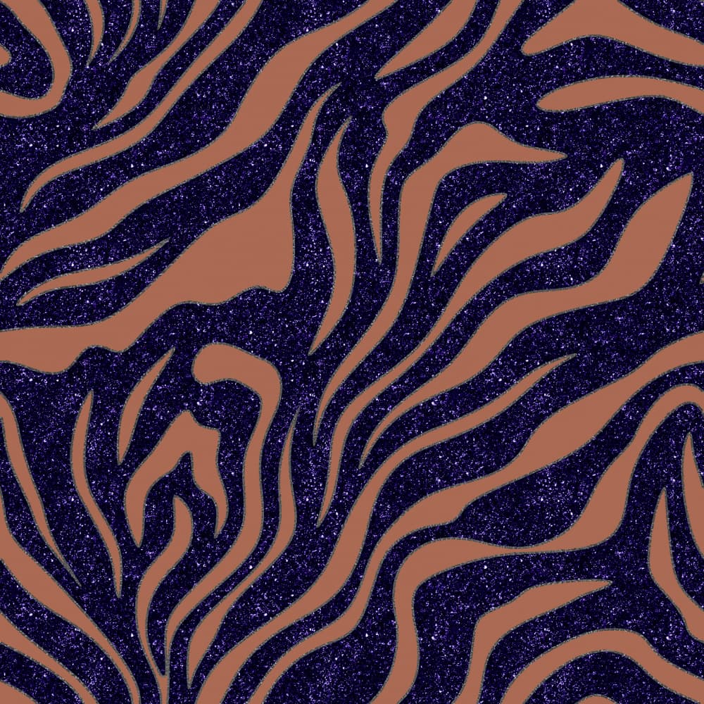 Shimmering Purple Zebra Stripes by Bilge Paksoylu — canvas wall art