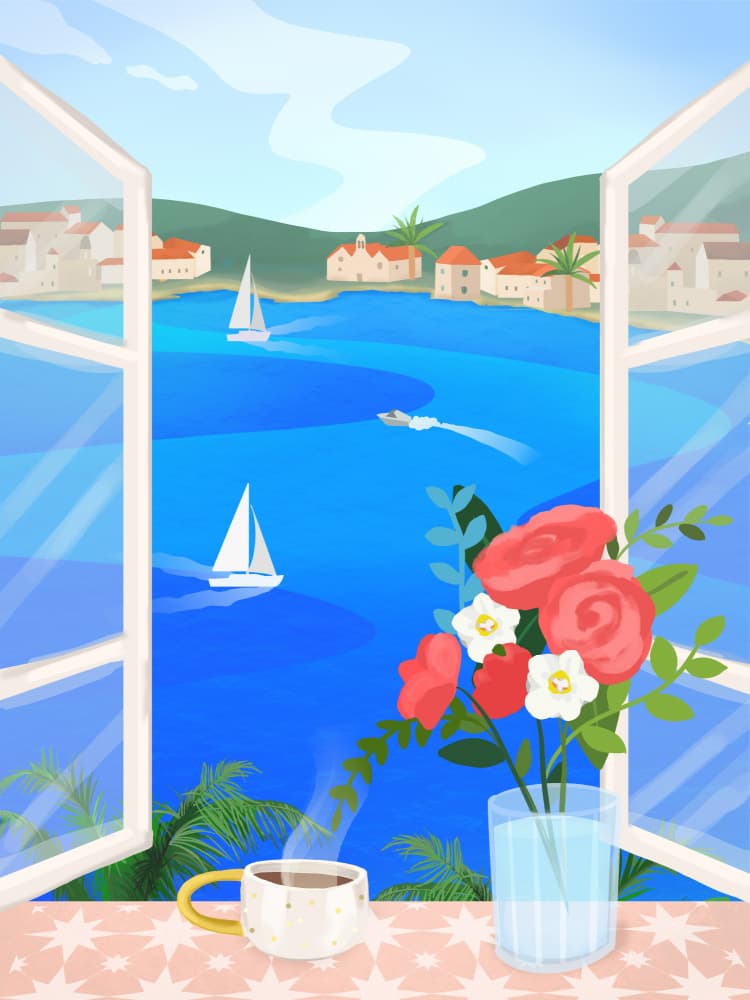 Island View by Petra Lizde — canvas wall art