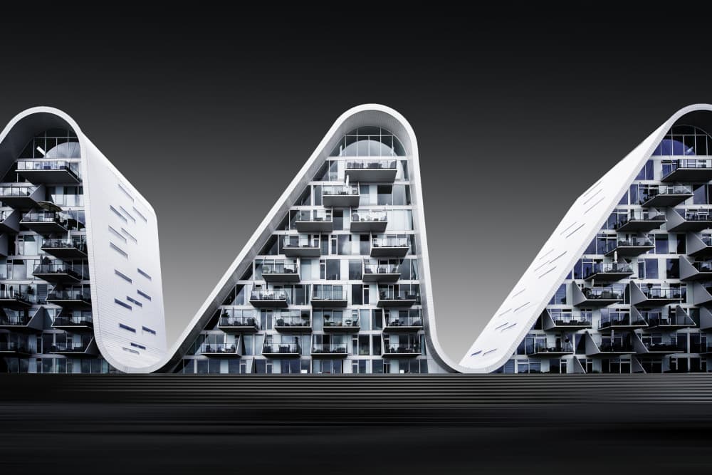 Modern Wavy Architecture by fotomarion — canvas wall art