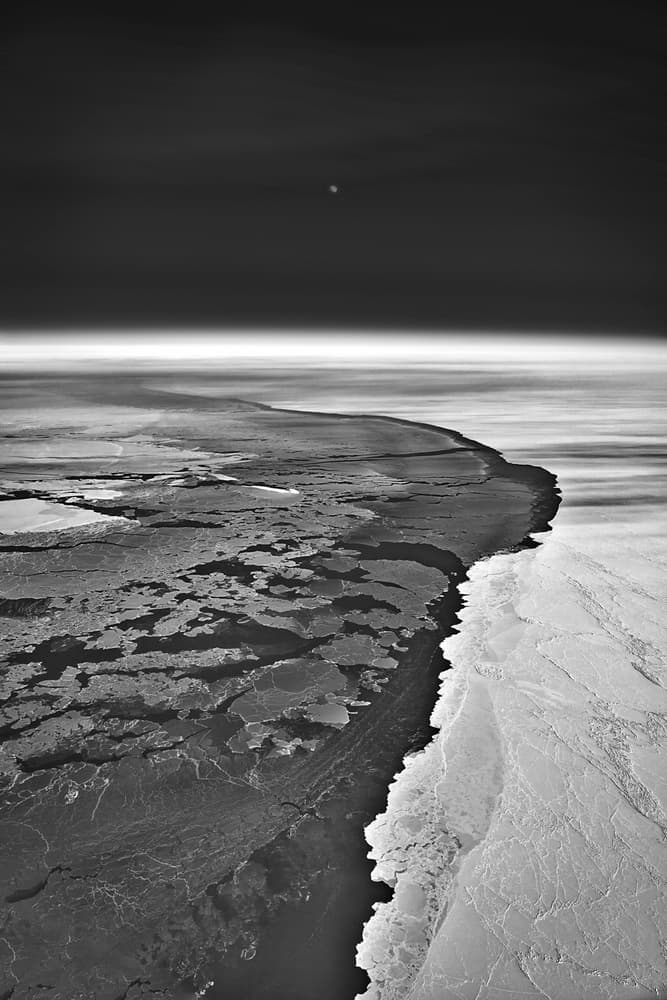 Frozen Ocean Moon by Liyun Yu — canvas wall art