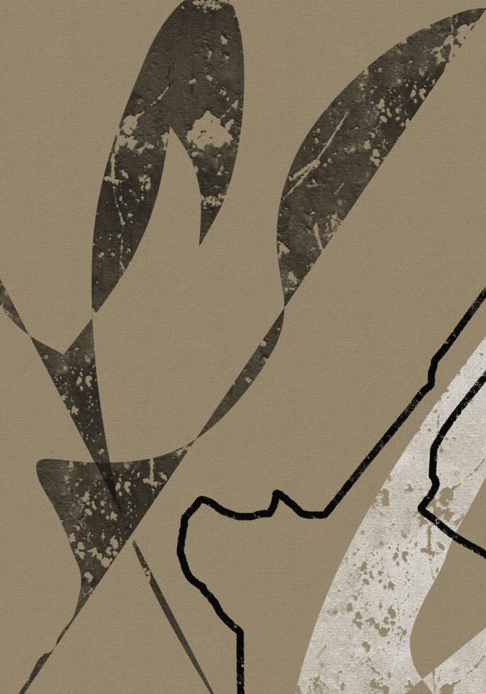 Distressed Abstract Shapes by Yuli Saputra — canvas wall art