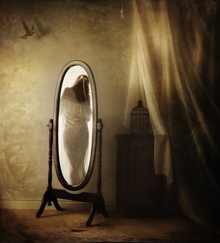 Melancholy Mirror Dream by Magdalena Russocka — canvas wall art