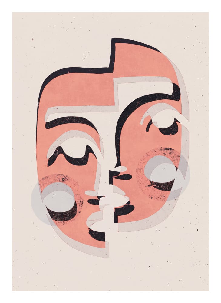 Dual Faces Fusion by Treechild — canvas wall art