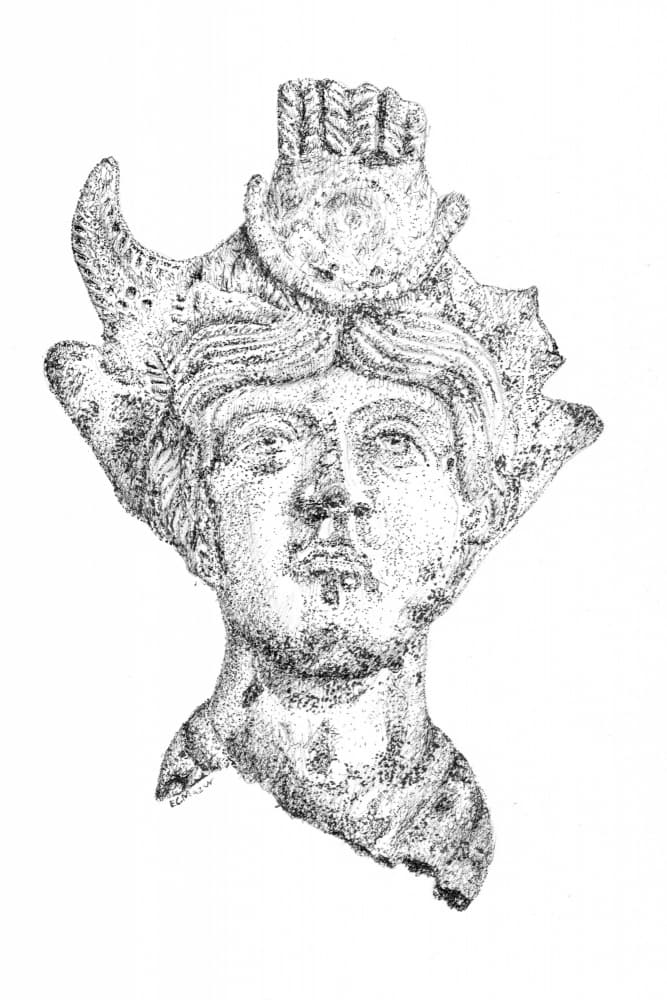 Crowned Goddess Head