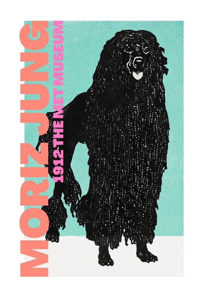 Stylized Black Dog by Athene Fritsch — canvas wall art
