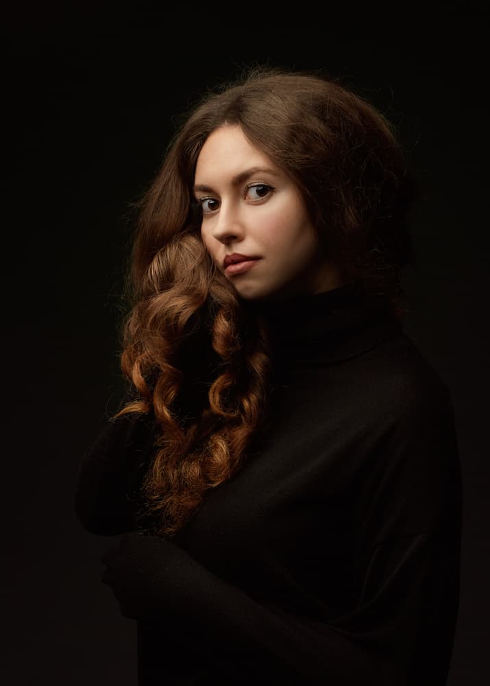 Pensive Woman Portrait by Sergey Khalemsky — canvas wall art