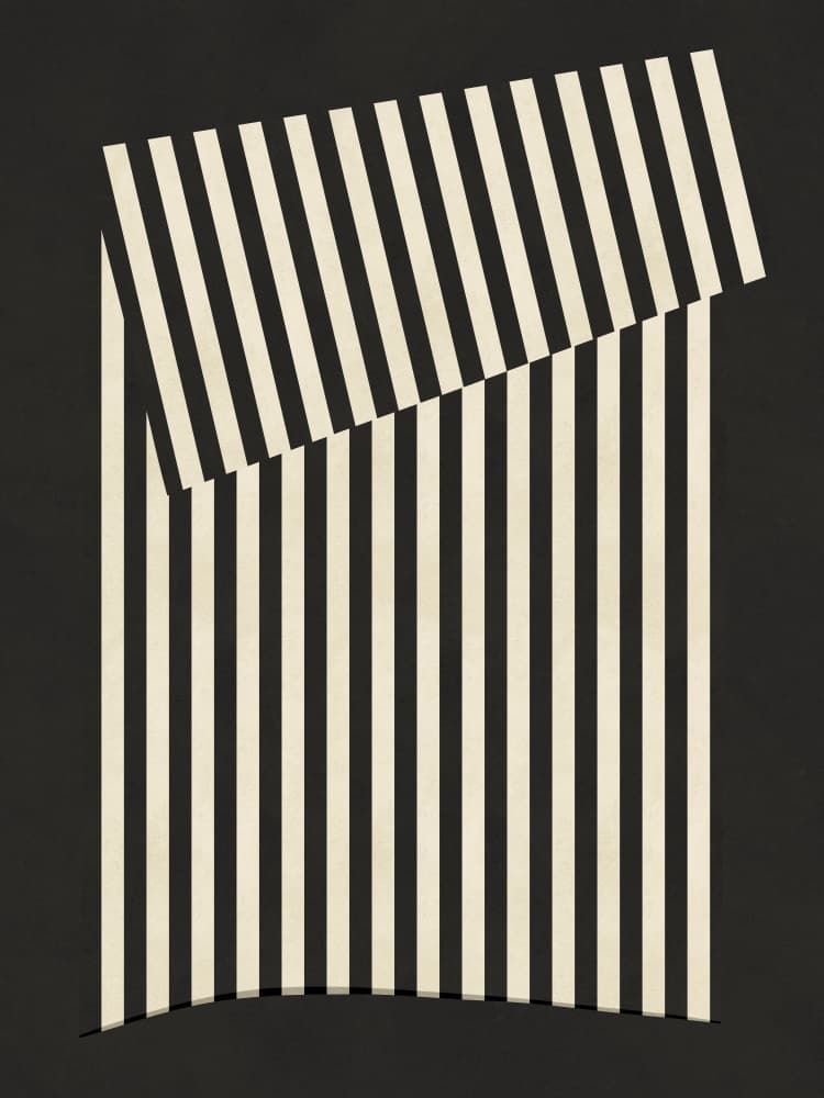 Abstract Striped Geometry by Vitor Costa — canvas wall art