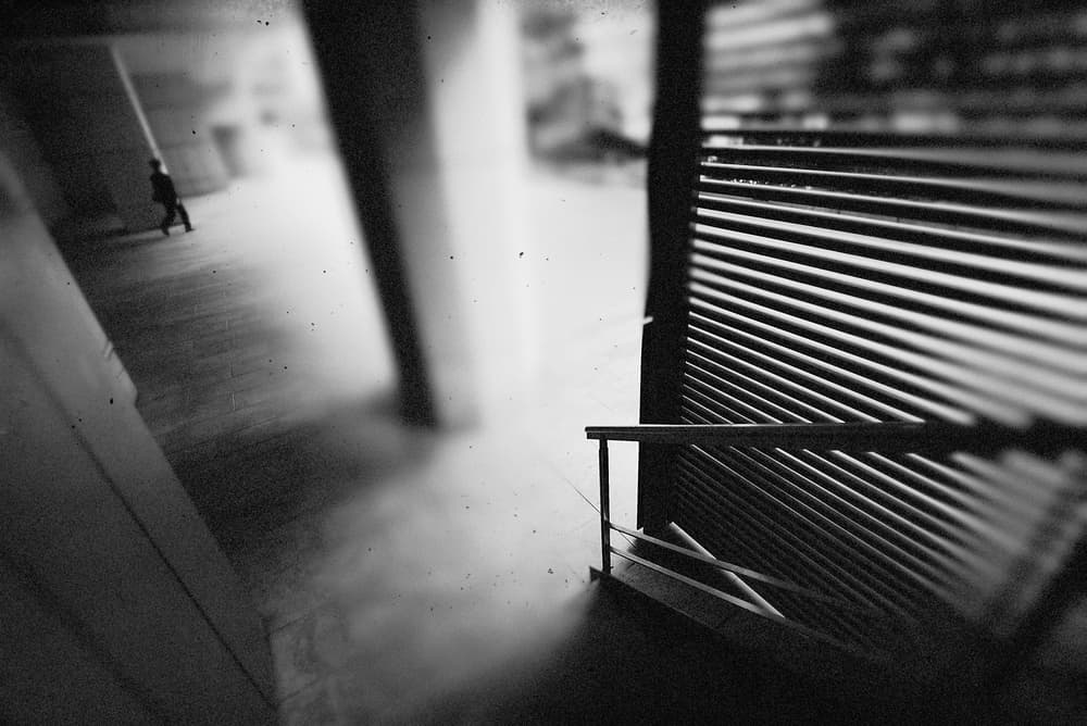 Solitary Figure Deep Shadows by Teruhiko Tsuchida — canvas wall art