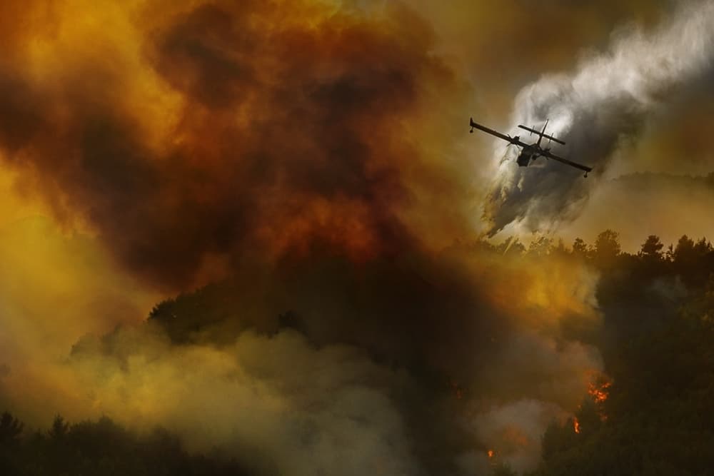 Wildfire Water Drop by Antonio Grambone — canvas wall art