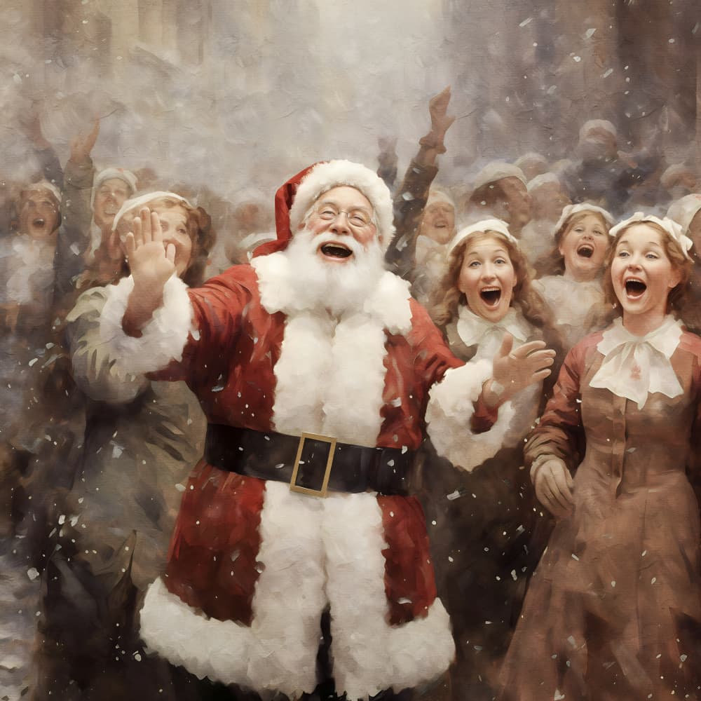Joyful Holiday Cheer by Emel Tunaboylu — canvas wall art
