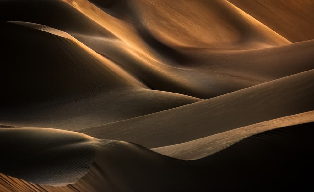 Golden Desert Dunes by Babak Mehrafshar — canvas wall art