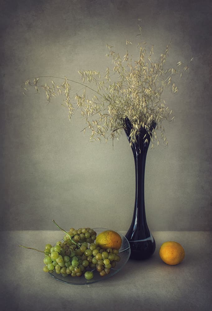Autumn Grapes Still Life by Dimitar Lazarov - Dim — canvas wall art