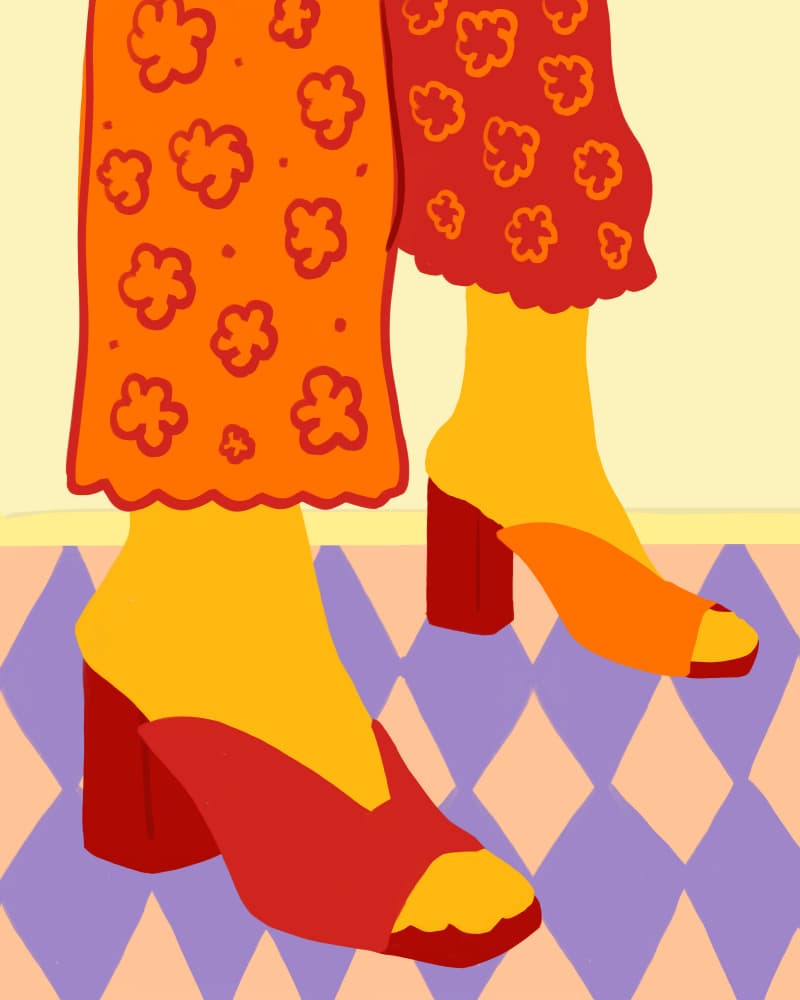 Vibrant Fashion Steps by Kintsugi99 — canvas wall art
