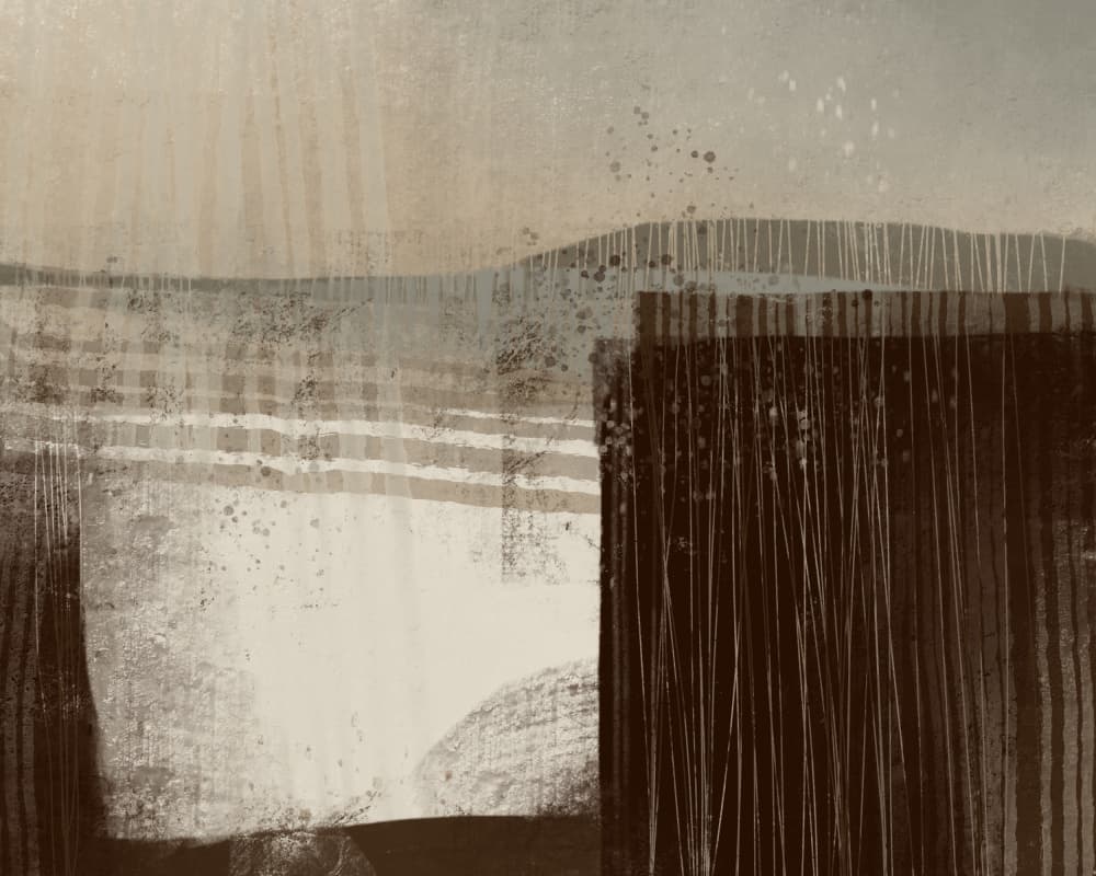 Neutral Earth Abstract by MANSI SAXENA — canvas wall art