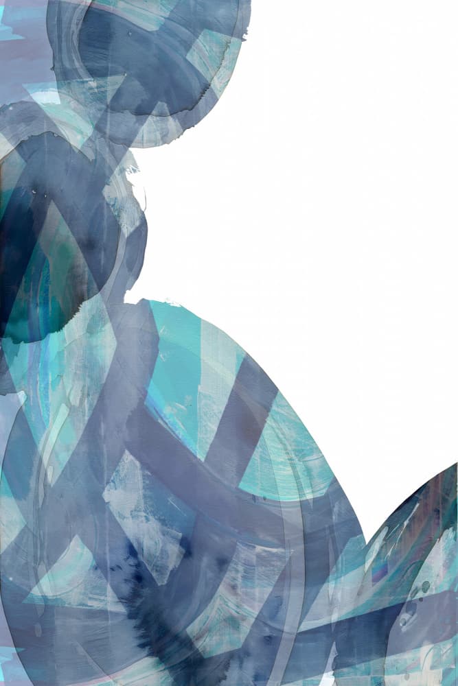 Abstract Blue Current by cartissi — canvas wall art