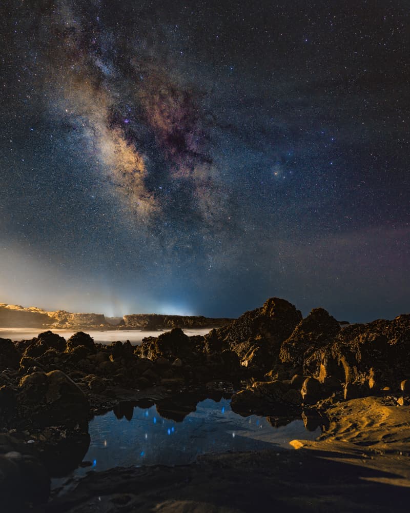 Milky Way Coast Night by Bruce Li — canvas wall art