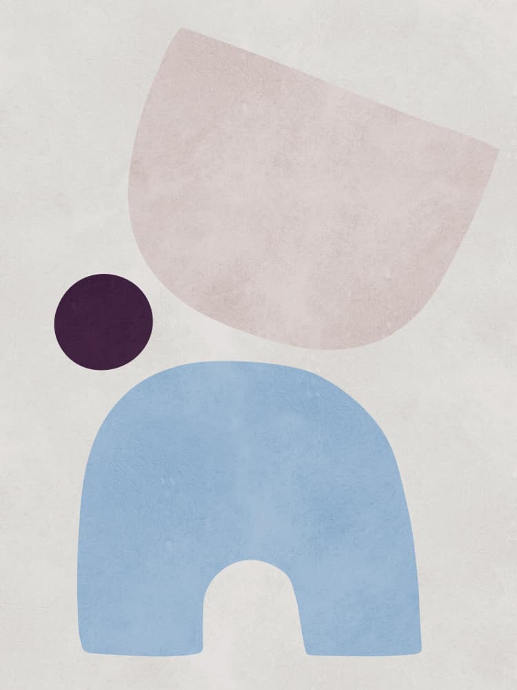 Balanced Abstract Shapes by Vitor Costa — canvas wall art