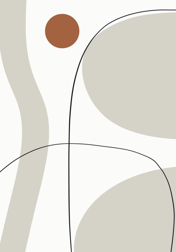 Minimalist Earthy Curves by Little Dean — canvas wall art