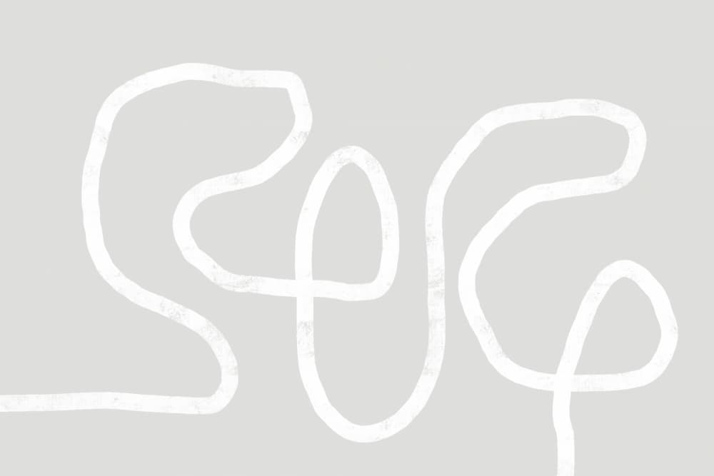 Intertwined White Lines by uplusmestudio — canvas wall art