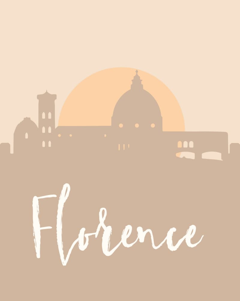 Florence City Sunset by Emiliano Deificus — canvas wall art