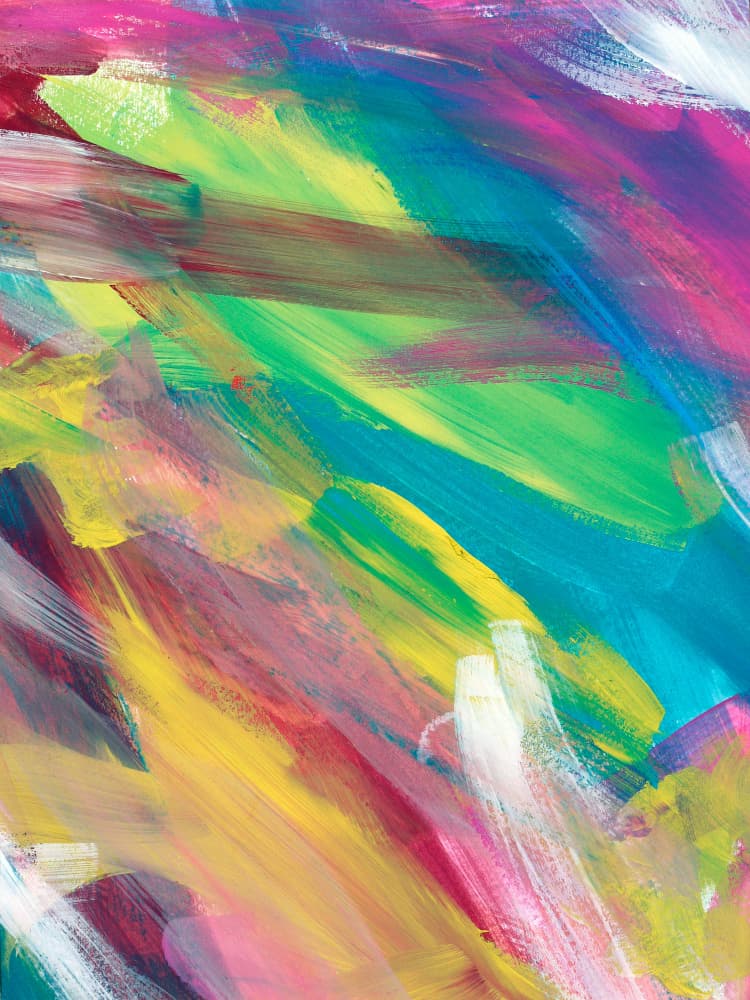 Vibrant Brush Strokes by kathrinmay — canvas wall art